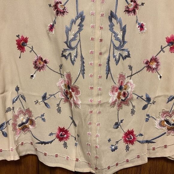 NWT Monsoon TOBY embroidered top in sustainable viscose ivory SIZE US XL - Picture 14 of 14